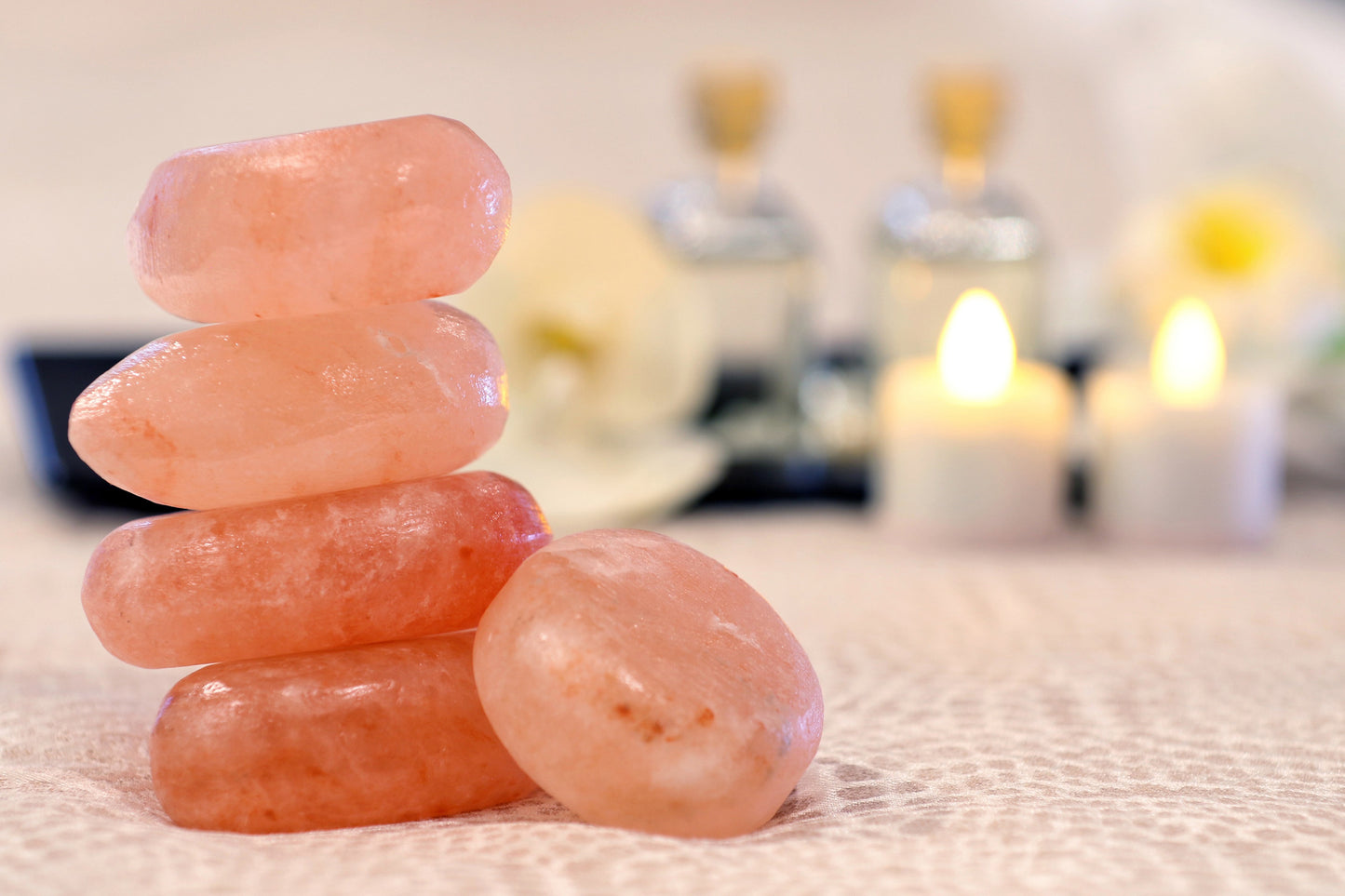 Hot Himalayan Pink Salt Stones $20